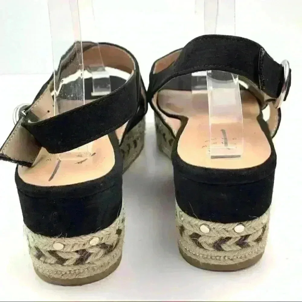 A new day sandals 9.5 black flatforms Espadrilles